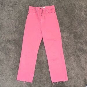 Pink Wide Leg Jeans